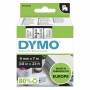 Dymo - D1 ORIGINAL Schriftband, schwarz auf transparent, 9mm x 7m