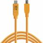Tether Tools - USB-C zu 2.0 Mini B 5-Pin 4,60m orange