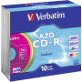 Verbatim - Verbatim CD-R AZO Colours CD-R 700MB 10pc(s)