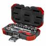 Gedore Red - Red Steckschl�ssel-Satz 1/4, 16-teilig (rot, mit Umschalt-Knarre, SW 4mm - 13mm)