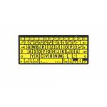 Logickeyboard - Logickeyboard LKB-LPBY-BTON-DE Tastatur Bluetooth QWERTZ Deutsch Schwarz - Gelb (LKB-LPBY-BTON-DE) [DE-Version, German Keyboard]