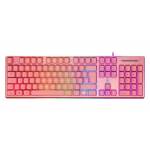 Deltaco Gaming - Gaming Tastatur USB, RGB, pink, PK75 [DE-Version, German Keyboard]
