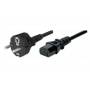 Tecline - Netzanschlusskabel, Schukostecker gerade an Kaltger�tebuchse, schwarz, 1,8 m Netzanschlusskabel f�r Deutschland, Frank