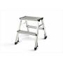 Wedo - Werner Dorsch WEDO Mobile Step - Klappleiter - 2 Stufen - Aluminium - Schwarz, Silber (215 1)