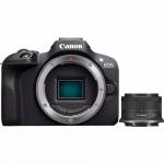 Canon - EOS R100 + RF-S 18-45mm F4.5-6.3 IS STM Kit - 24,1 MP - 6000 x 4000 Pixel - CMOS - 4K Ultra HD - 309 g - Schwarz (6052C013)