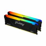 Kingston - RAM FURY Beast RGB - 16 GB (2 x 8 GB Kit) - DDR4 3200 DIMM CL16