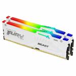 Kingston - FURY Beast RGB - DDR5 - Kit - 64GB: 2 x 32GB - DIMM 288-PIN - 6000 MHz / PC5-48000 - CL30 - on-die ECC - wei� (KF560C30BWE