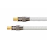 "Python-SAT Antennenkabel, IEC/Koax Stecker an Buchse vergoldet, Schirmmaß 120 db, 75 Ohm, Nylongeflecht weiß, 3m, PYTHON® S-Python-Hardware/Electronic" "Python-SAT Antennenkabel, IEC/Koax Stecker an Buchse vergoldet, Schirmmaß 120 db, 75 Ohm, Nylongeflecht weiß, 3m, PYTHON® S-Python-Hardware/Electronic"
