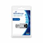 Mediarange - Flexi-Drive 128 GB (schwarz/silber, USB-A 2.0)