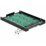 Delock - DeLOCK Converter 22 pin > M.2 NGFF - Speicher-Controller - SATA 6Gb/s - 600MBps - RAID 0, 1, JBOD - SATA 6Gb/s (62590)
