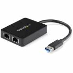 &nbsp;"Startech-StarTech.com USB 3.0 auf Dual Port Gigabit Ethernet LAN Adapter mit USB-Port - Schwarz - Netzwerkadapter - USB 3.0 - GigE - 1000 [DE-Version, German Keyboard]-Startech-Hardware/Electronic"