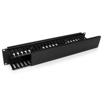 Startech - 2U Horizontal Finger Duct Rack Cable Management Panel with Cover