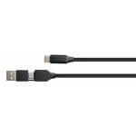 Python - USB 2.0 Lade-und Datenkabel QC 3.0 PD 60W schwarz 1m