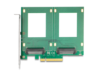 &nbsp;"Delock-PCI Express 4.0 x8 Karte zu 2 x intern U.2 NVMe SFF-8639 - Bifurcation (LxB: 144 x 122 mm) (90162)-Delock-Hardware/Electronic"