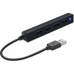 Speed-link - USB-HUB SNAPPY SLIM, 4-Port, Passiv, schwarz retail