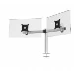Durable Monitorhalterung F�r 2 Monitore Tischdurchf Sil - DURABLE Monitorhalterung PRO 2 Mon. Tischdurchf�hrung silber